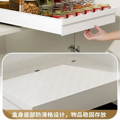 Heavy-Duty No-Drill Magic Tray Slide-Out Organizer for Cabinets