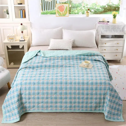 Washed Cotton Summer Quilt - Skin-Friendly Brushed Summer Cool Quilt
