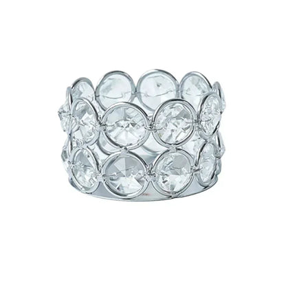 Crystal Desktop Candlelight Dinner Prop Metal Ornament Candle Holder