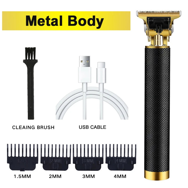 Hair Clippers for Men Professional Zero Gapped T-Blade Trimmer Cordless Rechargeable Edgers Clippers Electric Beard