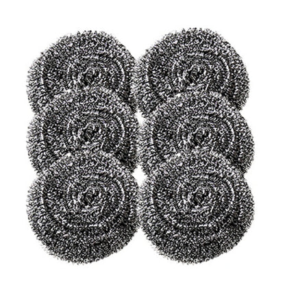 6Pcs Steel Wool Ball Stainless Steel Scrubbers Pad for Kitchens