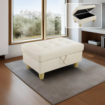 White Faux Leather 3-Piece Couch Living Room Sofa Set