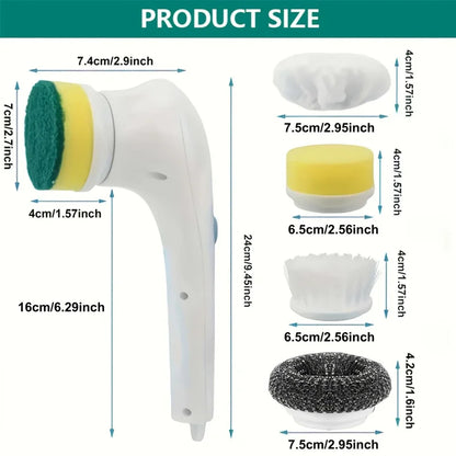 Electric Grease Scrubber, Rechargeable Powerful Cleaning Brush.
