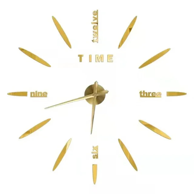 Large 3D Wall Clock Luminous Classic Wall DIY Digital Wall Stickers