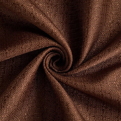 Curtain and Sheers Set 4 Panels Brown 27.5" W x 84 L