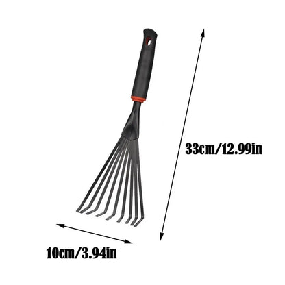 Garden Leaf Rake Hay Deciduous Farming Rake 9 Tooth Small Garden Rake Gardening