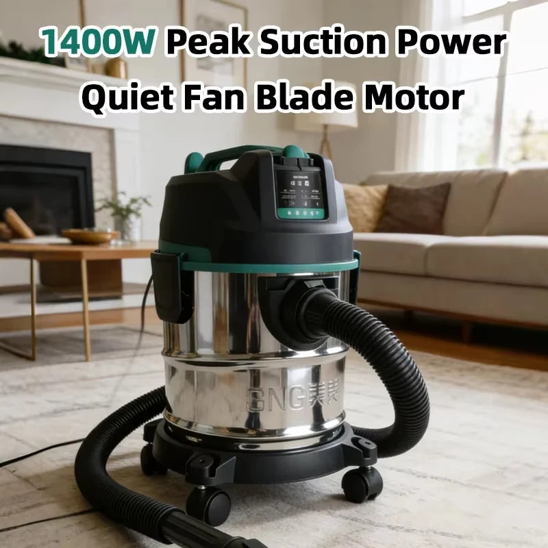 High-Power Vacuum Cleaner for Car Home Commercial Use Wet And Dry Large Shop Vacuum Bucket