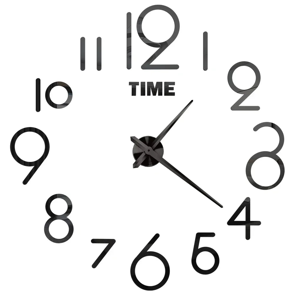 Large 3D Wall Clock Luminous Classic Wall DIY Digital Wall Stickers
