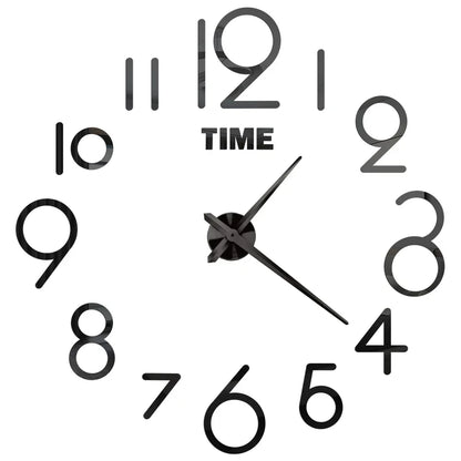 Large 3D Wall Clock Luminous Classic Wall DIY Digital Wall Stickers