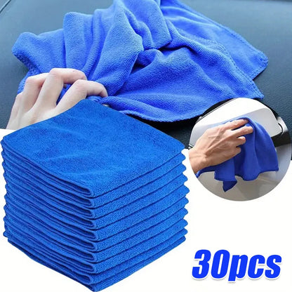 10Pcs Microfiber Towels Car Wash Drying Cloth Towel Household Cleaning Cloths.