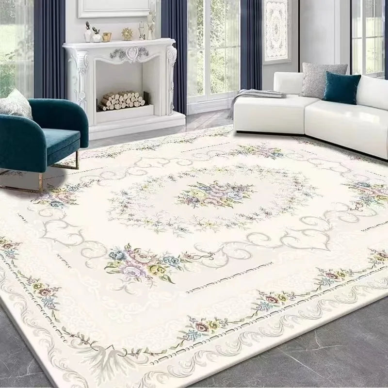 Persian carpet non-slip crystal velvet large carpet bedroom and living room