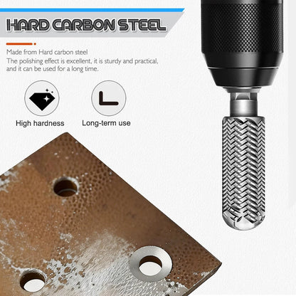 5pcs Hex Shank Rotary Steel File Set for Drilling, Grinding, Sanding & Engraving