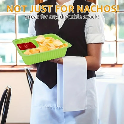 Nacho Trays Perfect for Cheese Dip, Movie Nights & Carnival Parties, Snack Containers