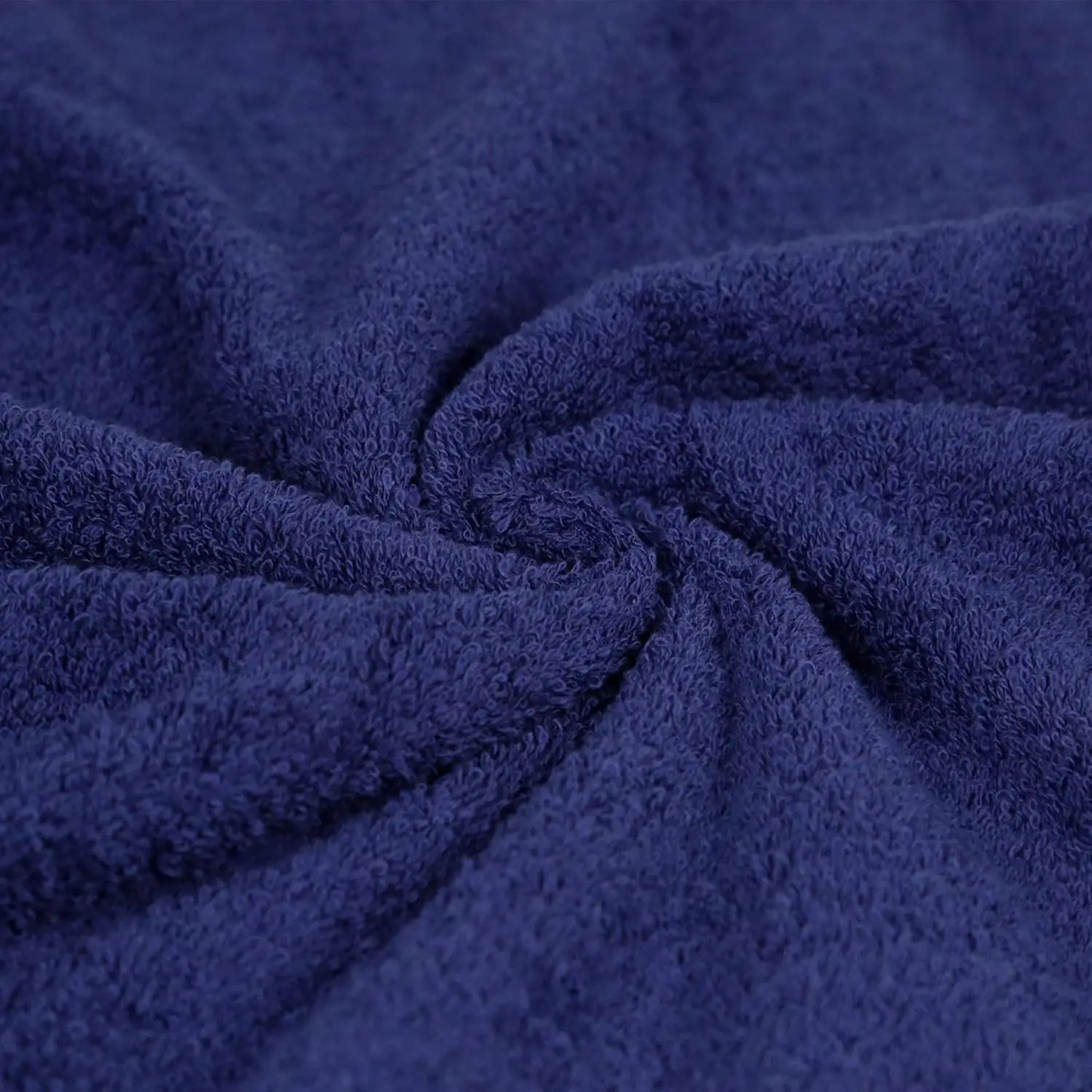 6-Piece Oversized Fade-Resistant Cotton Towel Set for Bathroom, Soft and Absorbent, Navy Blue