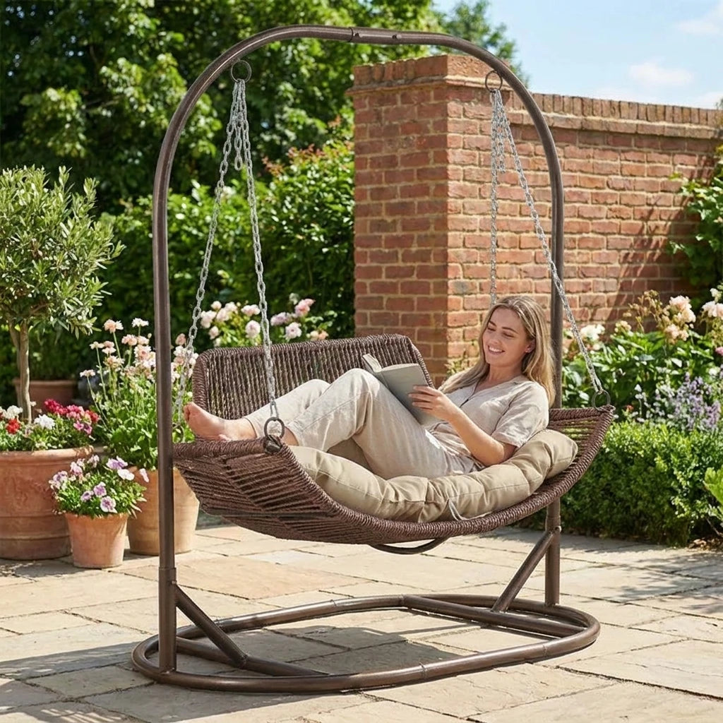 Rattan Hanging Basket Double Patio Swings Creative Hammock