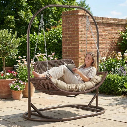 Rattan Hanging Basket Double Patio Swings Creative Hammock