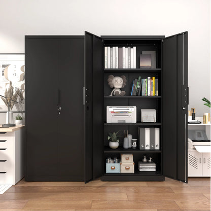 Metal Cabinet for Garage Storage Organization Industrial Utility Cabinet with Adjustable Shelves