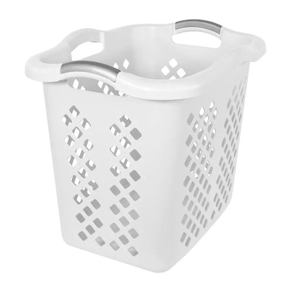 Plastic Laundry Basket with 4 Handles Breathable Ventilation Durable Versatile Laundry