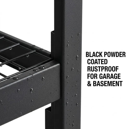 Steel Heavy Duty Garage Organizer Rack, Adjustable Height Metal Shelving for Garage Basement Workshop, Home Tool Storage
