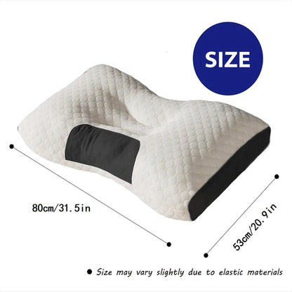2pcs Massage Neck Pillows Adjustable Ergonomic Orthopedic Contour Support, High-Quality Pillow Core,