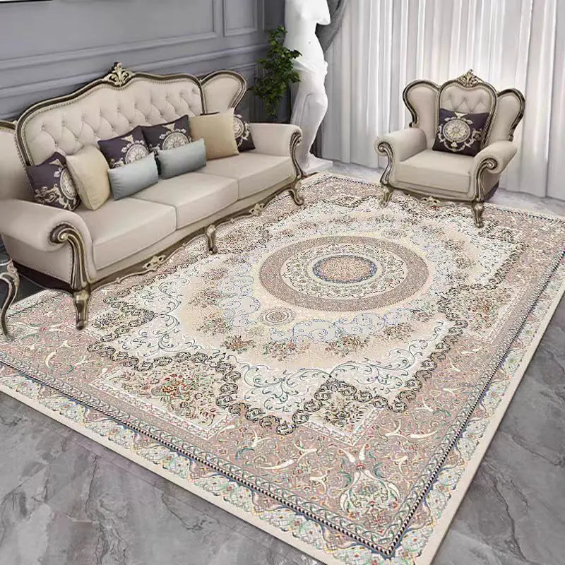 Persian carpet non-slip crystal velvet large carpet bedroom and living room