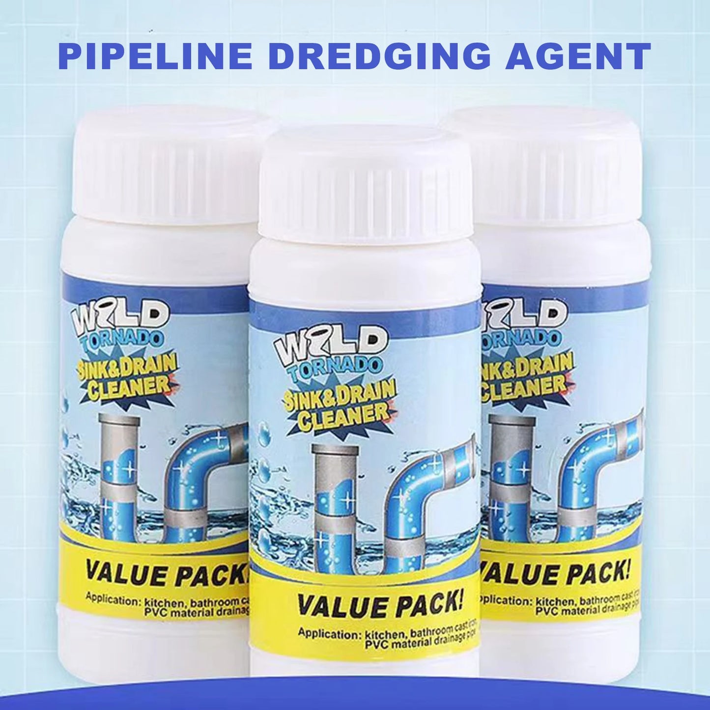 Powerful Sink and Drain Cleaner Fast Acting Portable Powder Cleaning
