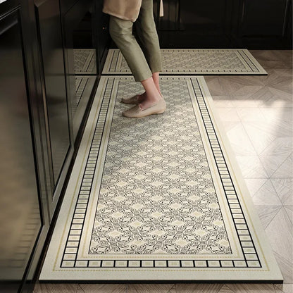 Kitchen Floor Rug Diatomite Anti-Slip Oil-Proof Water-Absorbing, Dirt-Resistant