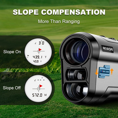 Golf Rangefinder, 6x Magnification, Flag-Lock Vibration, and Slope-Compensated Distance Function