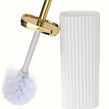 Professional Toilet Brush Set with Adjustable Height Handle Rotating Compact Stand
