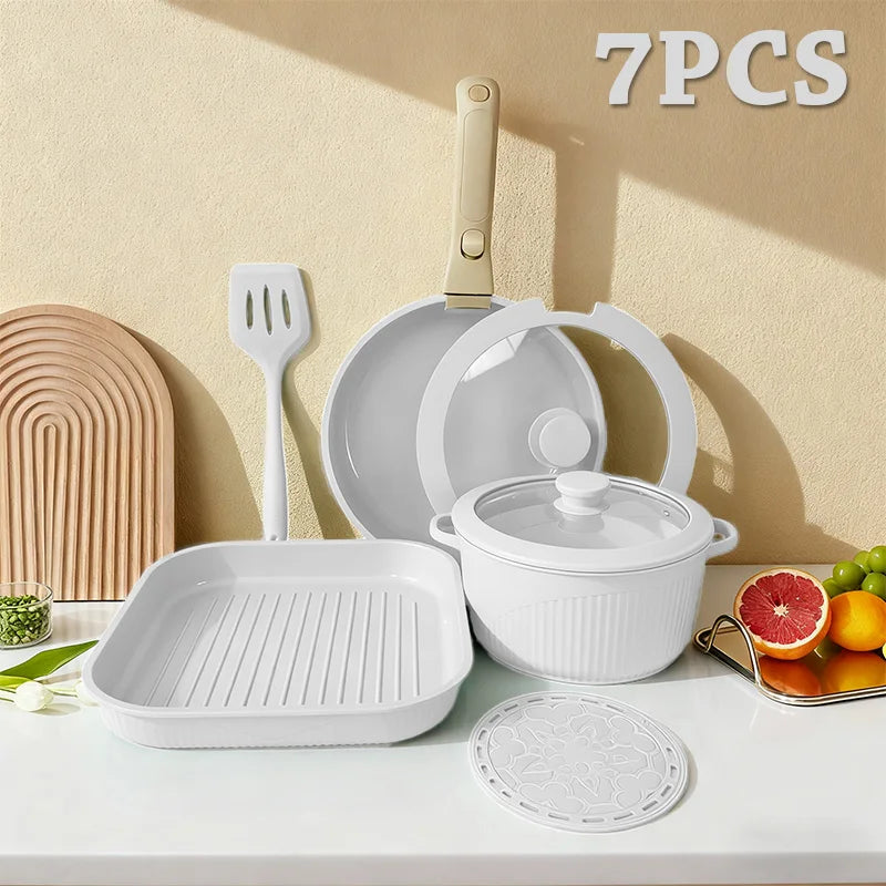 Pots and Pans Set, Nonstick Cookware Set Detachable Handle, Oven Safe