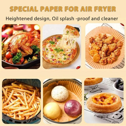 50/100/200Pcs Air Fryer Baking Paper Non-Stick Airfryer Kitchen Accessories