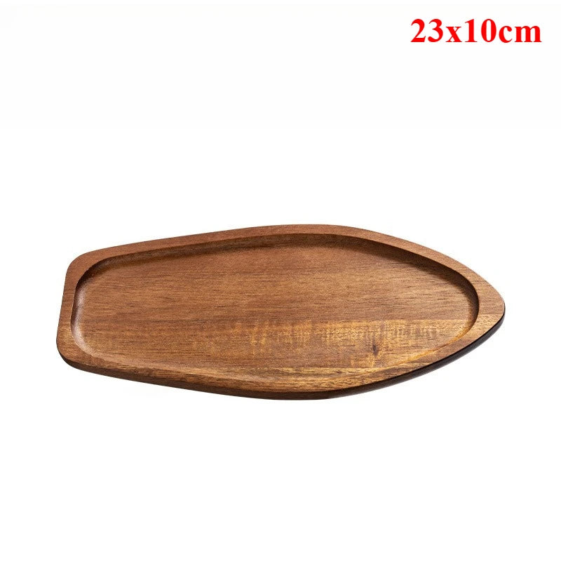 Creative Wooden Serving Tray - Multi-Functional Coffee Coaster & Plate,
