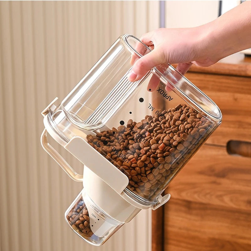 Pet Dog Sealed Food Storage Bucket Vacuum Preservation Tank for Pet Food Storage Organizer