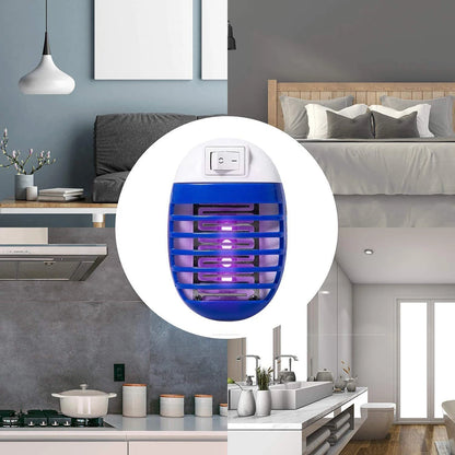 2Pcs LED Socket Electric Mosquito Fly Bug Insect Trap Killer Night Lamp