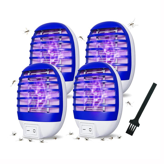 2Pcs LED Socket Electric Mosquito Fly Bug Insect Trap Killer Night Lamp