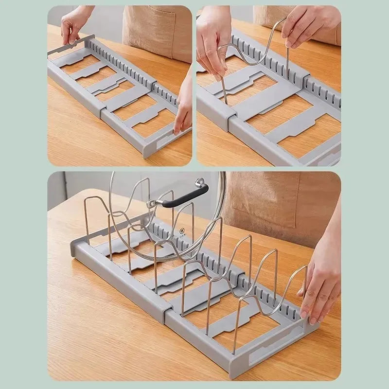 Expandable Kitchen Pot Pan Organizer