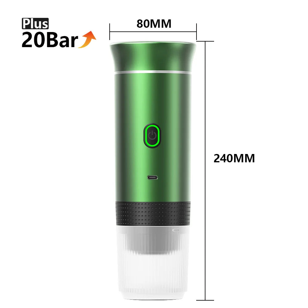 Wireless Electric Portable Espresso Coffee Machine for Home Camping Coffee Maker 3-in-1 Capsule Powder Travel Coffee Maker
