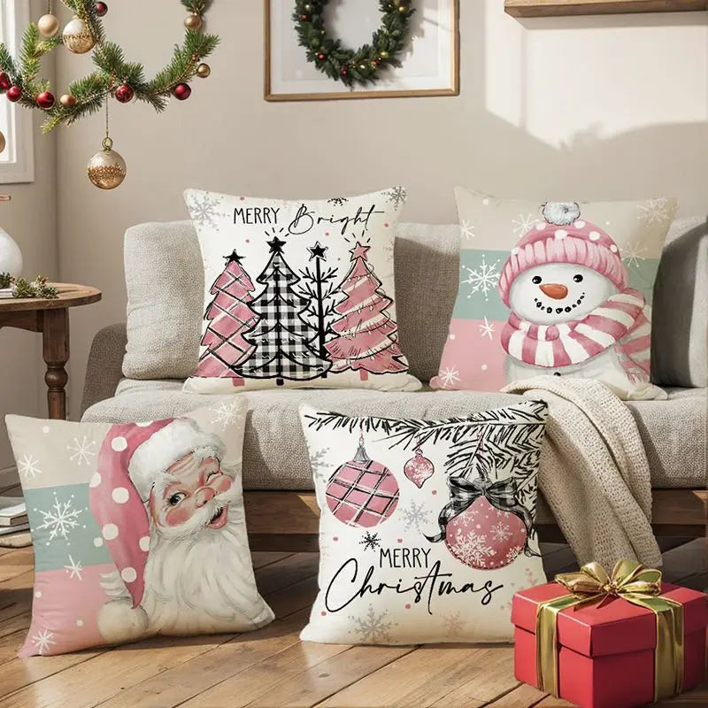 Christmas Cushion Cover Pillowcase Decorations for Home