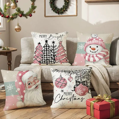 Christmas Cushion Cover Pillowcase Decorations for Home