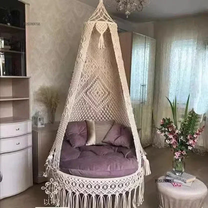 Large Hanging Basket Double Hammock Lazy Chair