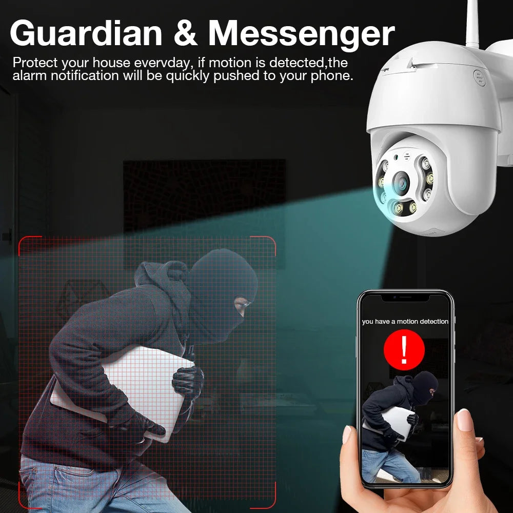 V380 pro 8MP 4K Wi-Fi Camera Outdoor Home Security IP Smart Monitor Video Full Color Night Vision
