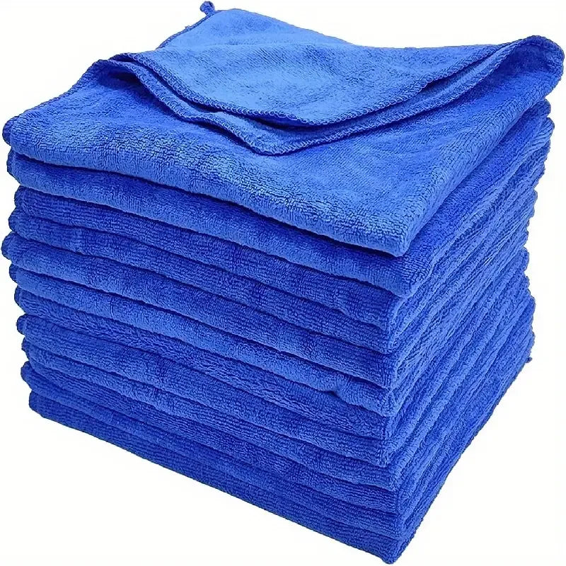10Pcs Microfiber Towels Car Wash Drying Cloth Towel Household Cleaning Cloths.