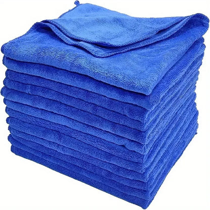 10Pcs Microfiber Towels Car Wash Drying Cloth Towel Household Cleaning Cloths.
