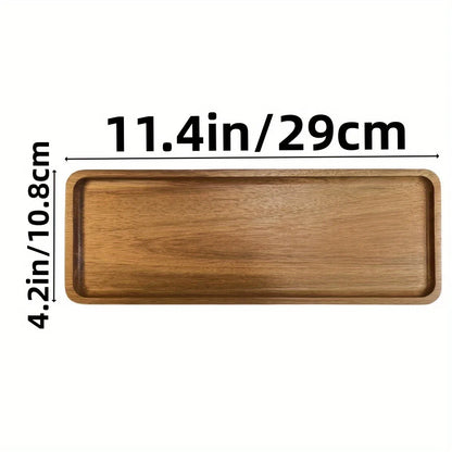 Japanese solid wood fruit plate multi-size high-value snack plate