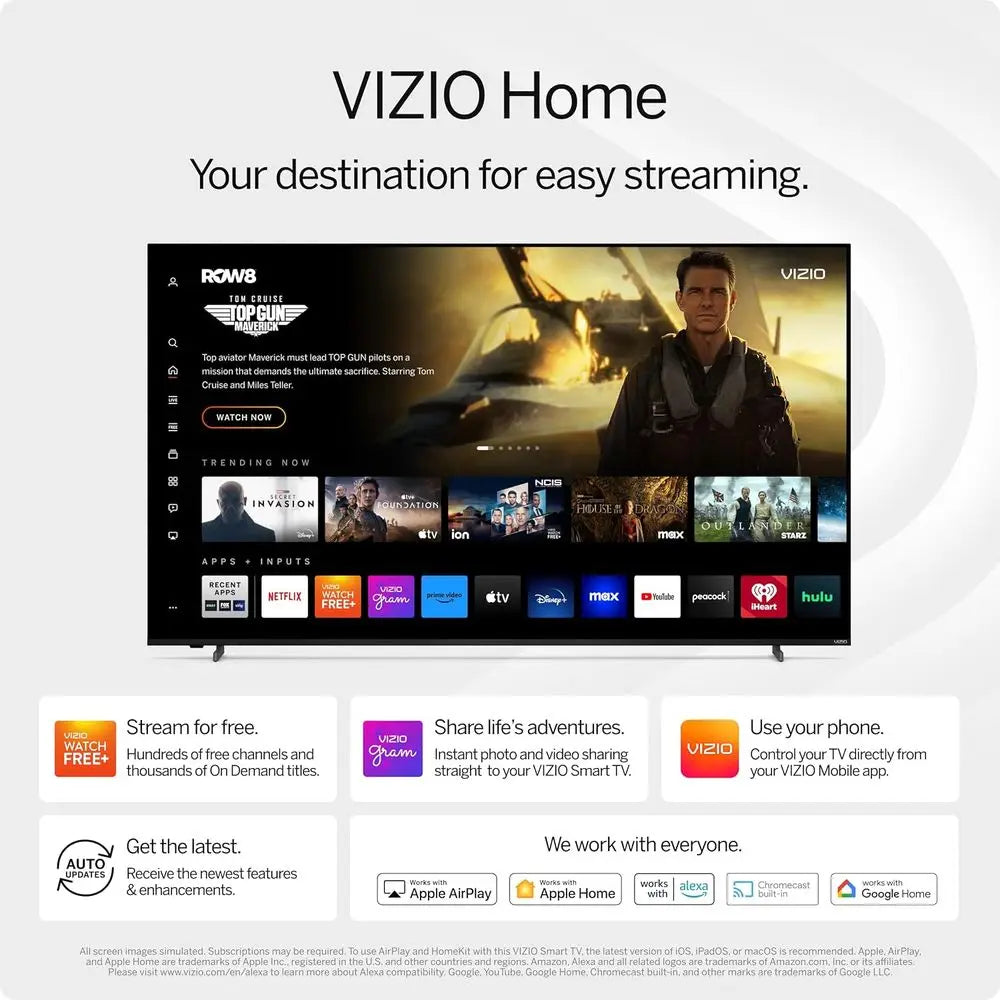 50" 4K Resolution HDR Smart TV, Dolby Vision HDR/HDR10+ (Renewed)