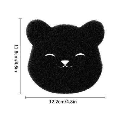 Household Pet Hair Remover Bear Sticky Sponge, Reusable, For Washing Machine, Dryer, Black