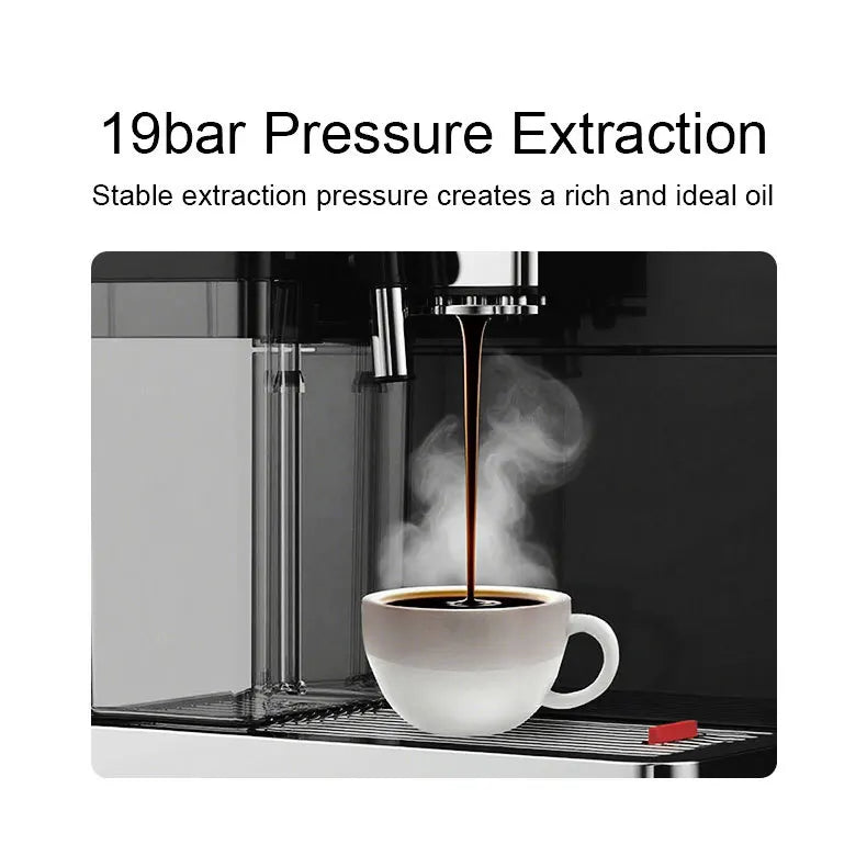 Fully Automatic ESPRESSO MAKER with Hemiblock Heating System with Grinder Milk Tank Cleaning Integrated