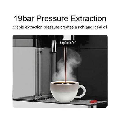 Fully Automatic ESPRESSO MAKER with Hemiblock Heating System with Grinder Milk Tank Cleaning Integrated