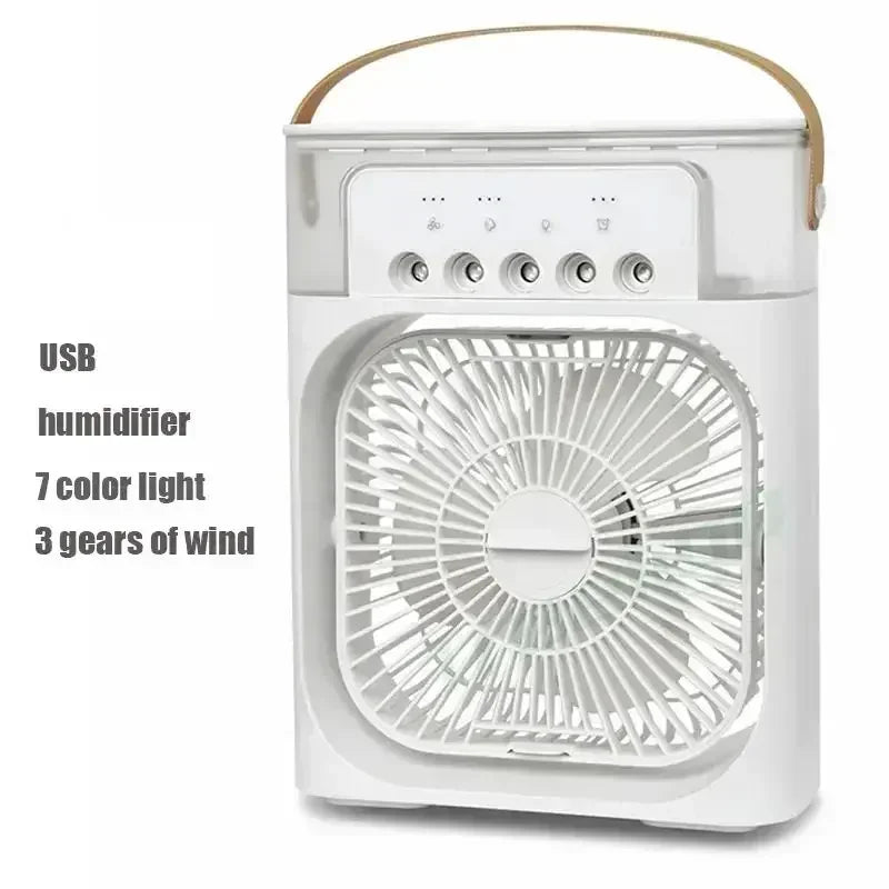 3 In 1 New Fan Air Conditioner Household Small Air Cooler LED Night Light Portable Humidifier