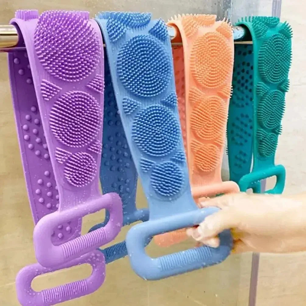 Body Sponge Silicone Back Scrubber Rubbing Back Peeling Massage Shower
